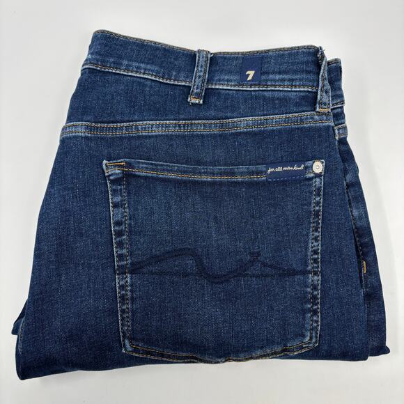 7 For All Mankind 36x33 Medium Wash 5 Pocket Design Standard Blue Jeans - Picture 1 of 8